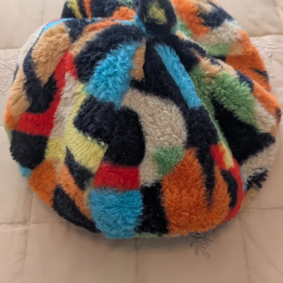 BP. Nordstrom Multi-Color Faux Fur Beret - One Size - Picture 4 of 4